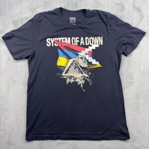 System of A Down Protect the Land T-Shirt Men's Large Black Cotton Graphic Band